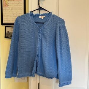 Light Blue Textured Cardigan